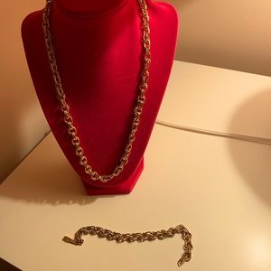 Gold plated Necklace and Bracelet